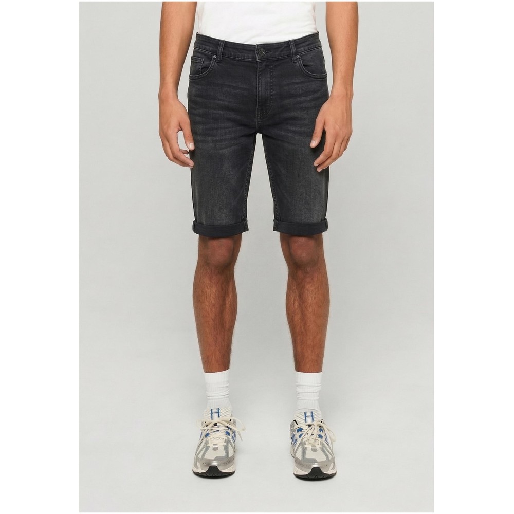 Urban Classics - Basic Slim Fit Jeans Pantalon court - Noir